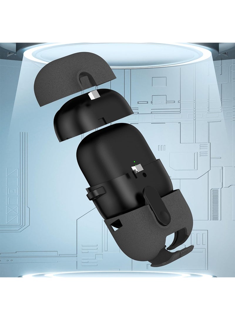 Adando Modern Lock Case for HUAWEI FreeClip 2 Cover, Mil-Rugged Protection with Secure Lock Shockproof Protective Case Cover for HUAWEI FreeClip 2 2025 (Black) - Image 3